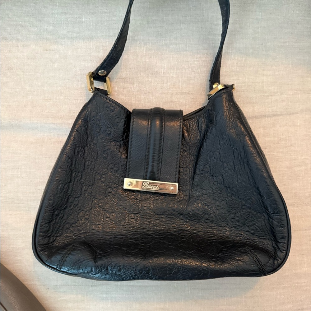 Gucci Black Leather Shoulder Bag